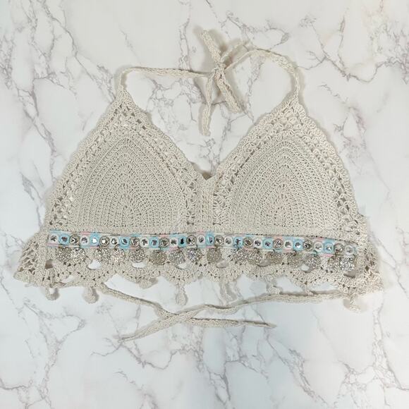 Crochet Halter Top with Coin Details - Picture 9 of 11